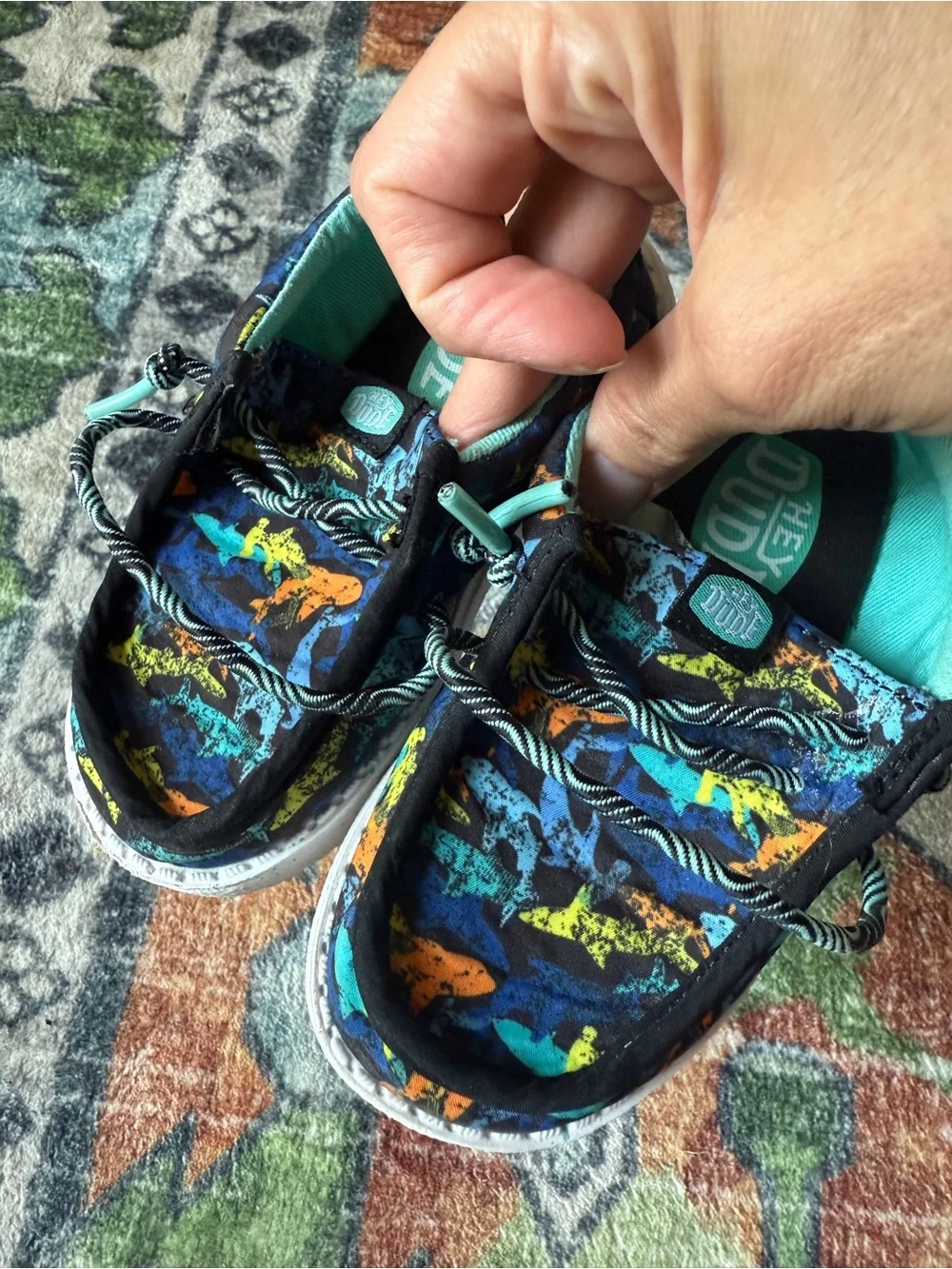 Hey Dude Toddler size 6 Shark-Print